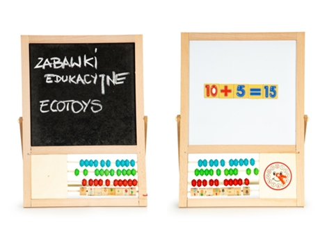 Quadro Magnético Educativo com Números e Ábaco ECOTOYS