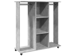 Roupeiro C/ Rodas Madeira Derivados Cinzento Cimento MAISON EXCLUSIVE (102x38x110 cm)