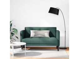 Vidaxl Sofá-luvas 111 Cm Tecido Verde-escuro