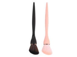 Conjunto de 2 pincéis de maquiagem com cerdas macias para contorno angular.