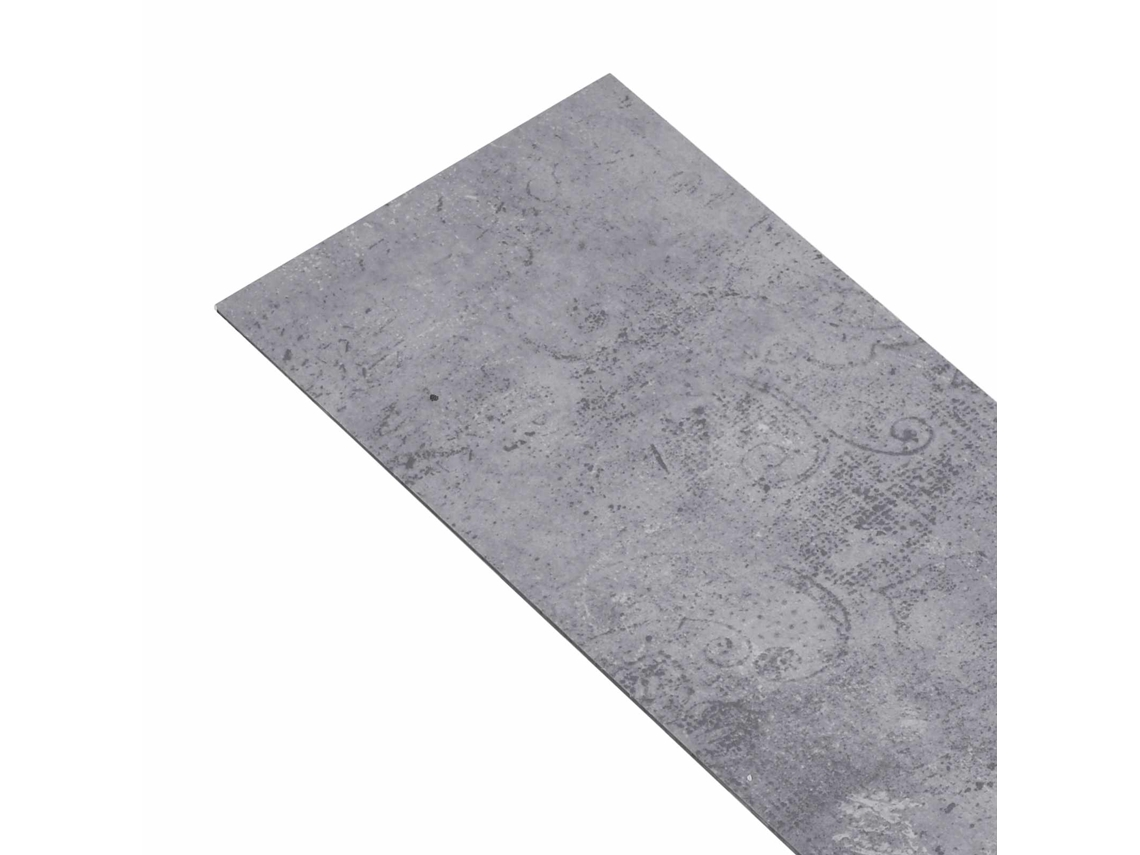 Placa de Piso Autoadesiva 32 Pcs Cinza Cimento 4,46m² de PVC MAISON EXCLUSIVE