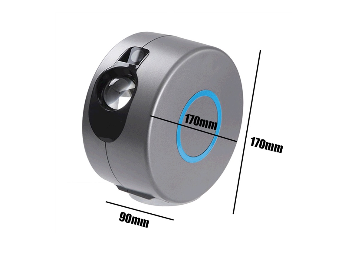 Lâmpada Projetora de Estrelas Laser Led Rotativa com Controle Remoto Decoração de Quarto