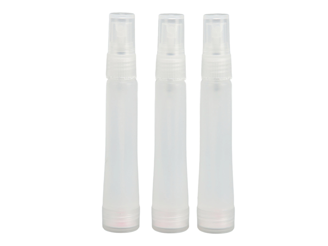 3 Pack Atomizador De Perfume Recargable Transparente 10ml Com Tampa Antipoeira E Design Único