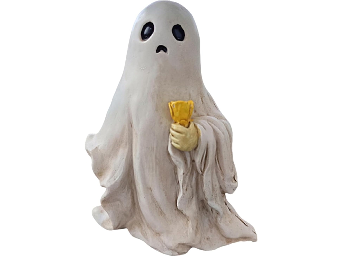 Lurelia Estátua De Fantasma Halloween Fofo Em Resina Para Mesa, Casa E Festa