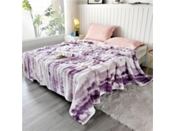 Manta Fansu Super Macia de Veludo com Estampa Tie dye Fofa Colcha Lençol Quente Inverno Pele Sintética 150x200