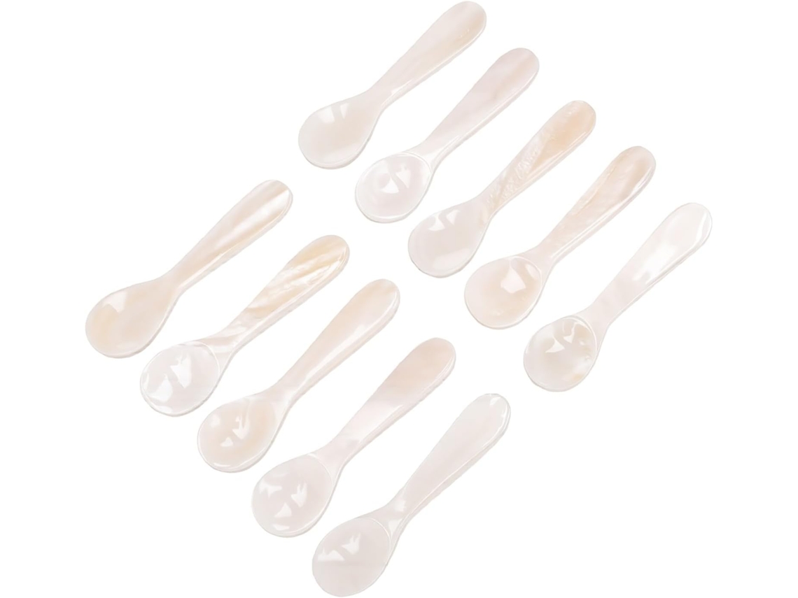 Conjunto De 10 Colheres Pequenas Para Servir, 9cm 3, 54 Polegadas, Com Cabos Redondos