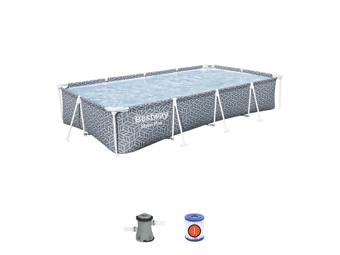 Piscina Desmontável BESTWAY Steel Pro 366x201x66 Cm com Depuradora de Cartucho 1249 L/h