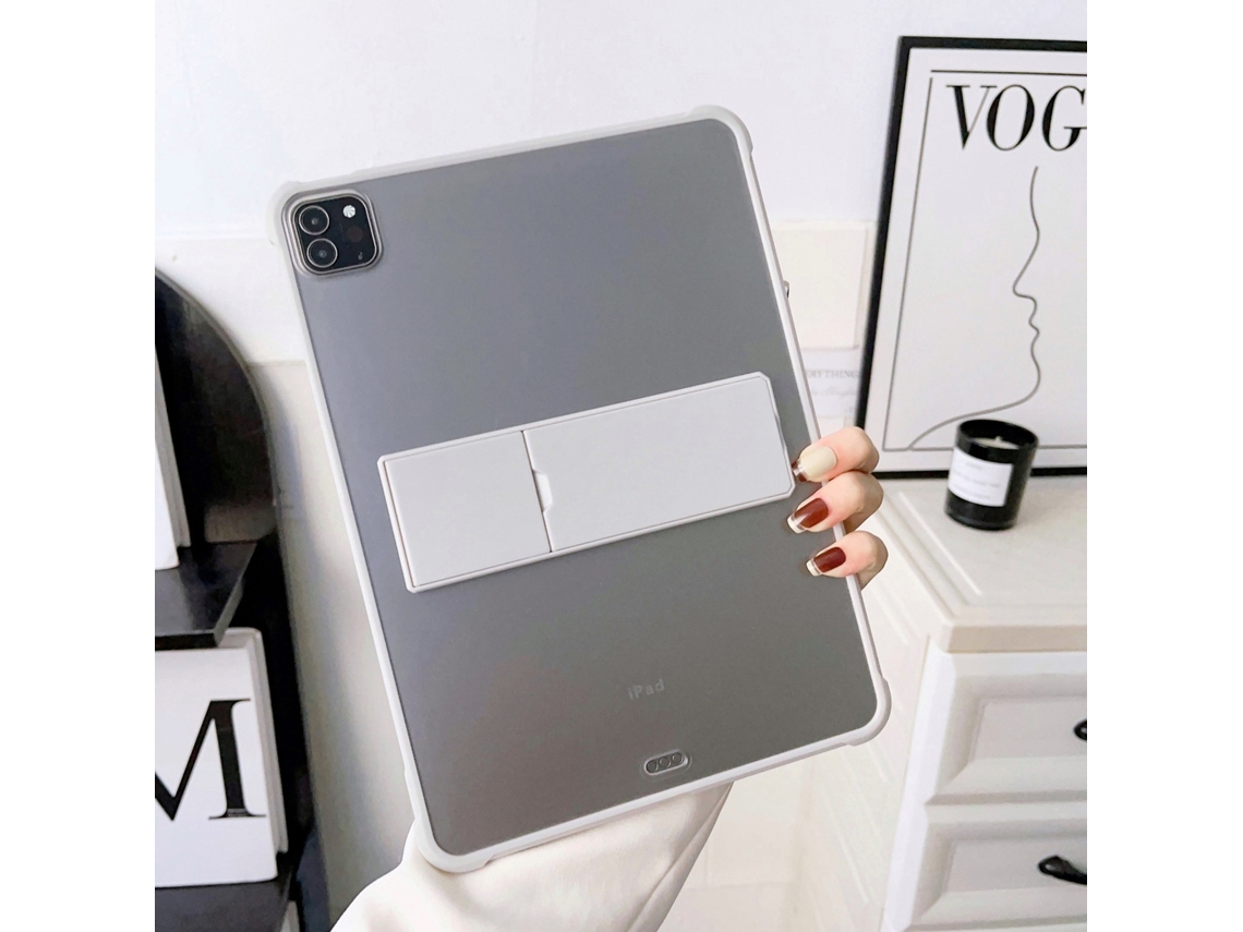 Capa Para Ipad Air 4/5 10.9 Cinza Suporte Dobrável Protetor Com Amortecimento De Ar Fosco Tuotuo
