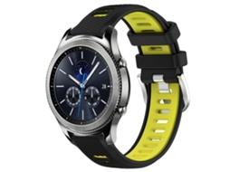 Pulseira De Silicone Para Relógio Esportivo De 22 Mm Com Fivela De Aço Bicolor