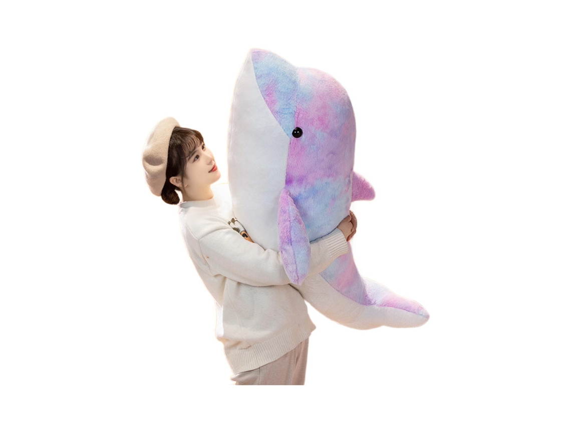 Brinquedo de Pelúcia Golfinho Grande para Abraçar e Dormir, Boneca para Cama, Presente de Aniversário para Meninas Rosa Sonho CHABERLU