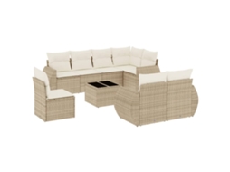 Garden Sofa Set, Garden Sofa Sets Vidaxl Bege Rattan / Vime (n/a)