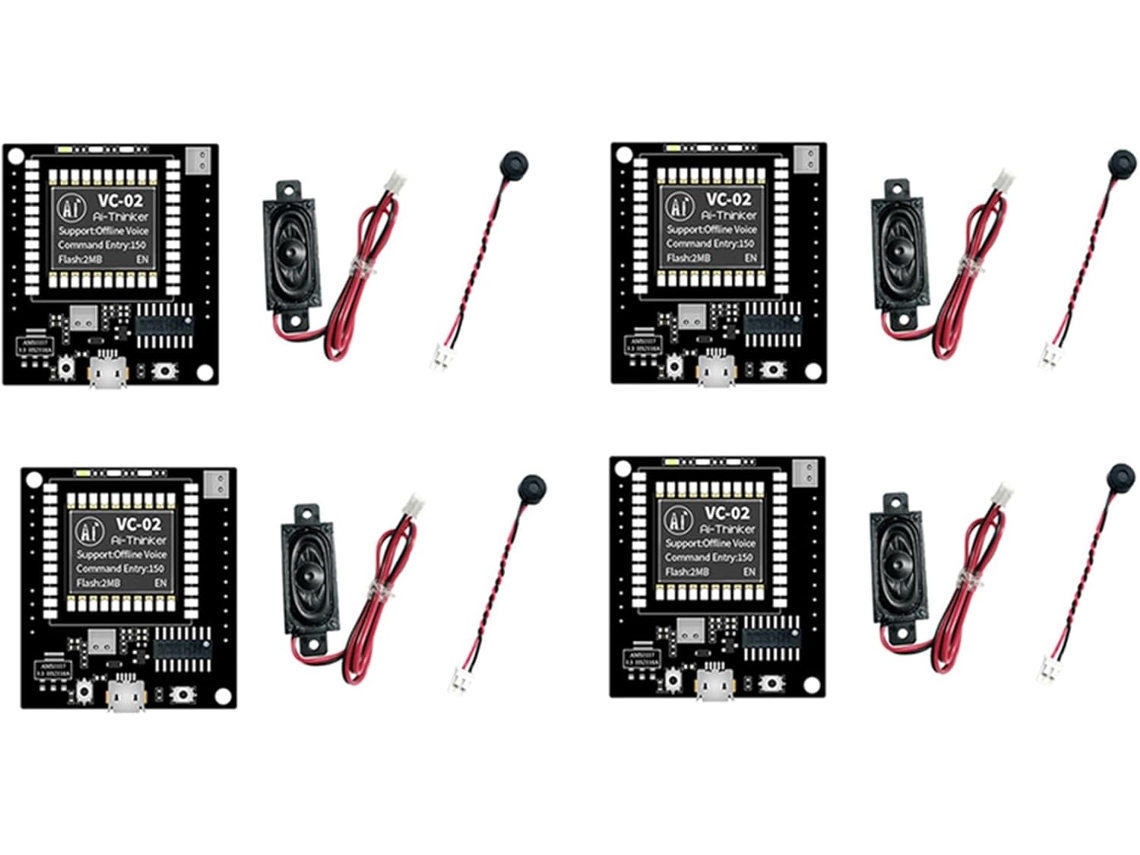 4x 02 ai Kit Placa de Desenvolvimento Módulo de Controle Reconhecimento de Voz Pronto para Uso SFUSHOS