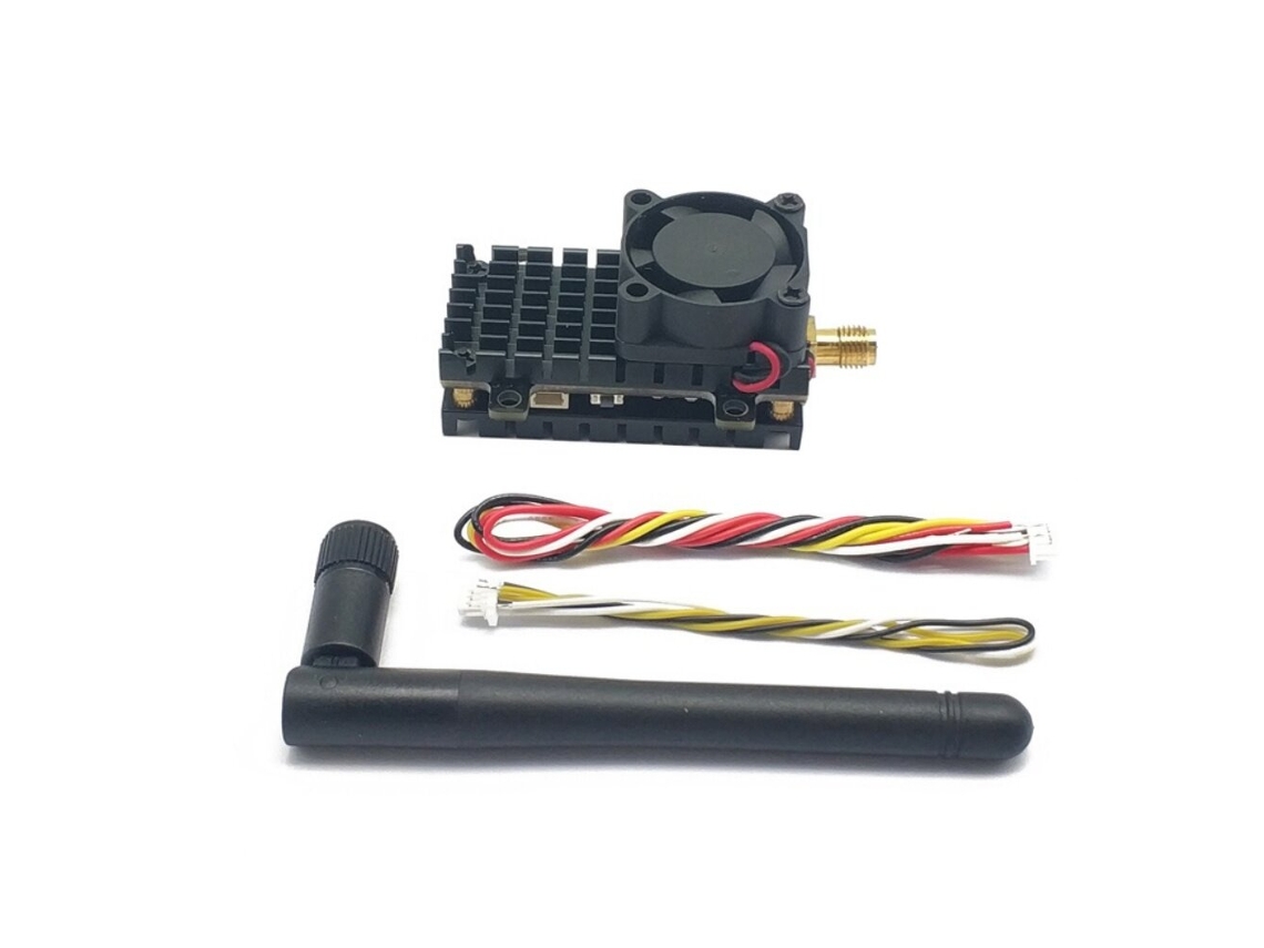 Transmissor Fpv Ewrf de Longo Alcance de 2 Km, 5,8 Ghz, 40 Canais, 2 W, 2000 Mw, com Dissipador de Calor e Ventoinha para Drones Rc. MDUG