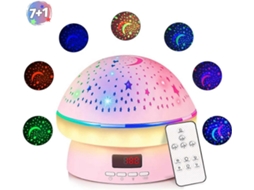 Omni projetor de Estrelas com Luz Noturna, Projeção 360 Graus, Controle Remoto, Mudança de Cores e Função Temporizador (rosa)