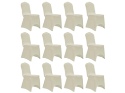 Chair Cover, Chair Covers Vidaxl Creme Tecido (n/a)