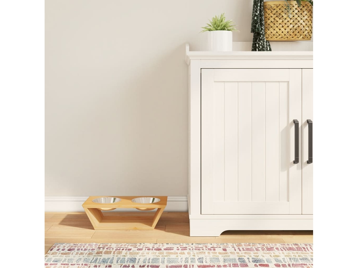 Vidaxl Taças Elevadas 35,5x18x10,5 Cm Bambu
