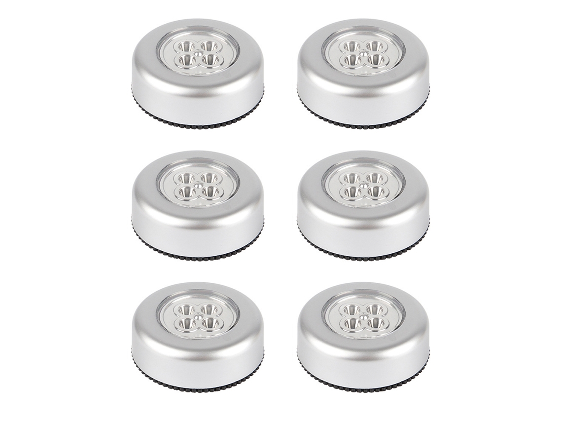 6 Pack Luzes Toque Sem Fios Led Adesivas para Armários Contadores RNEMITERY