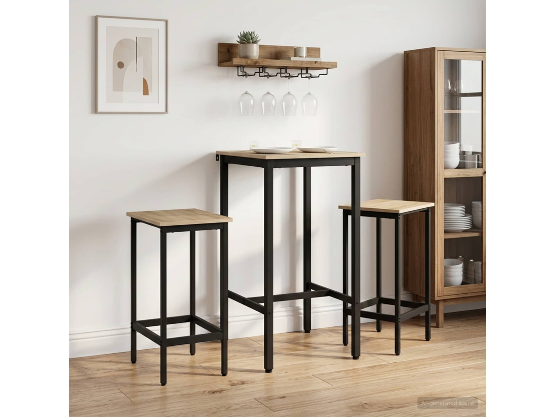 Vidaxl Banco De Bar 2 Unid. Carvalho Sonoma 40 X 32 X 64 Cm