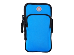 Bolsa De Braço Multifuncional Para Homens E Mulheres, Bolsa De Pulso Impermeável Para Corrida Ao Ar Livre, Azul