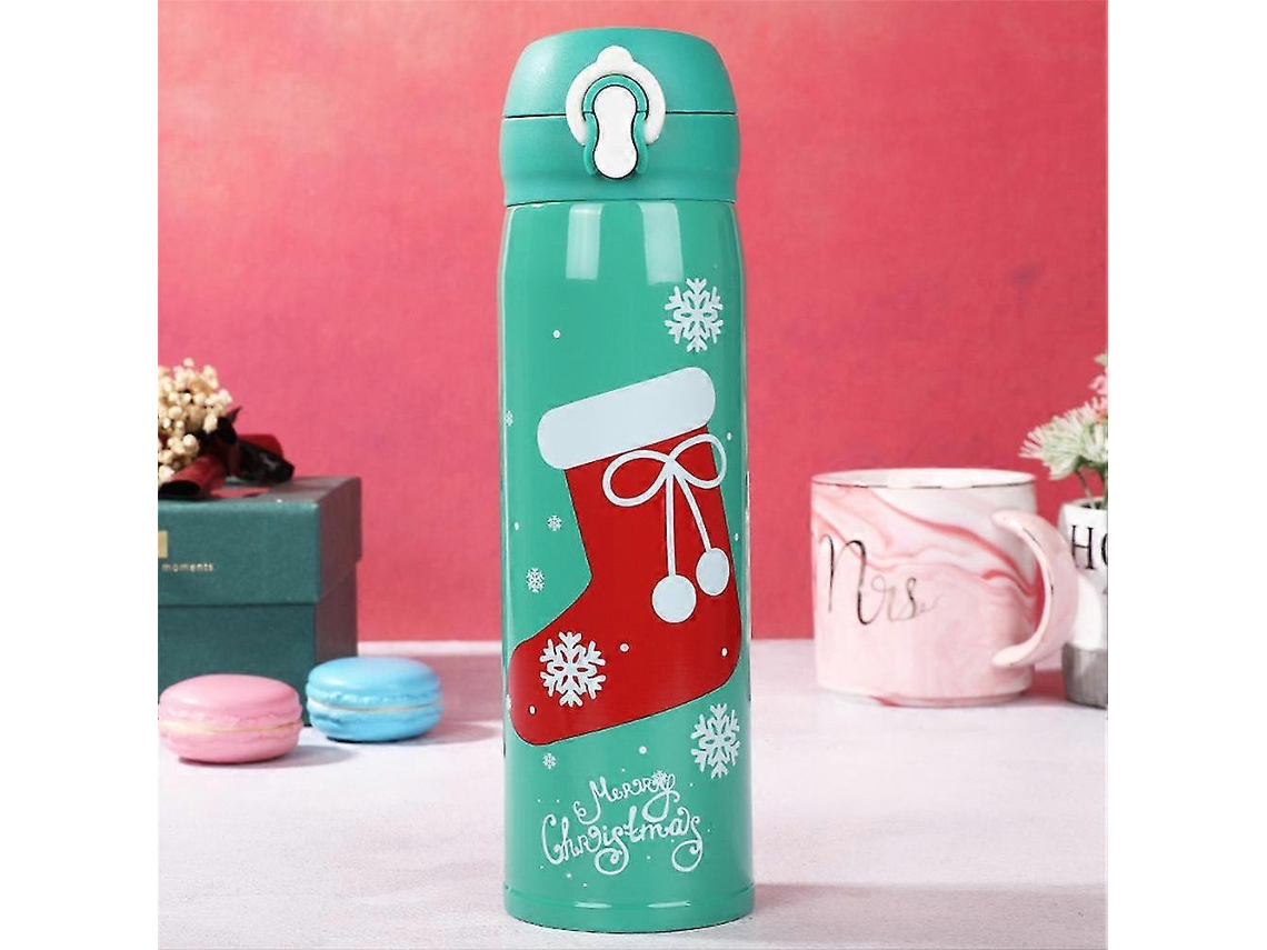 Garrafa Térmica De 450 Ml, Caneca De Natal, Garrafa De Água Com Isolamento A Vácuo, Aço Inoxidável Ly Ebike