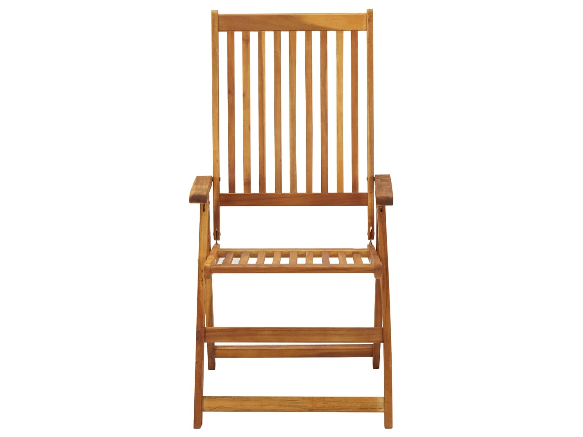 Maison Exclusive - Cadeiras De Jardim Reclináveis 3 Pcs Madeira De Acácia Maciça