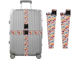 Conjunto De 2 Alças Bagagem Coloridas Com Penas Para Malas, Alças De Viagem, Acessórios Para Cintos, Conector De Bagagem