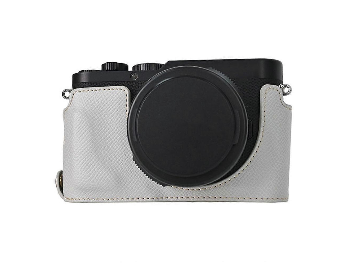 Capa Protetora De Couro Sintético Para Câmera Leica D Lux 8 Verde Hk Cinza Brilvibera