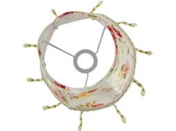 Soquete E27 em Tecido, Estilo Europeu, Floral Rosa, com Estampa de Peônias, Cúpula Recortada, Leve e Resistente, para Luminária. SFUSHOS