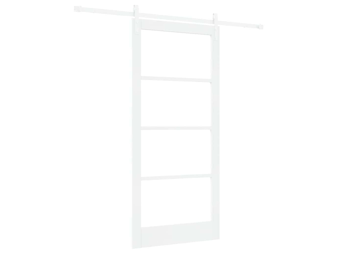 Conjunto 1 Porta Deslizante Vidaxl Branco Madeira De Pinho Maciça (93 X 202 Cm)