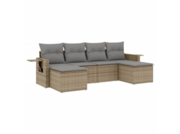 Garden Sofa Set, Garden Sofa Sets Vidaxl Bege Rattan / Vime (n/a)