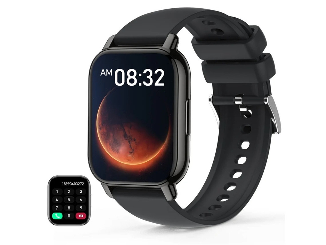 Smartwatch Para Homens 1.85 Hd Lcd Bluetooth Android Ios Preto Yizhood