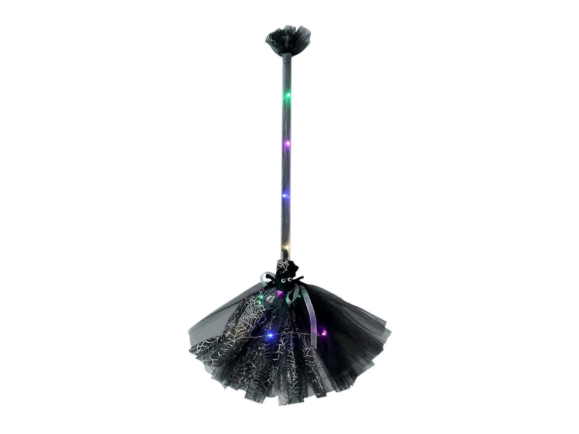 Vassoura Decorativa Com Lanterna Led, Brinquedo Infantil, Vassoura De Halloween Ly Ebike