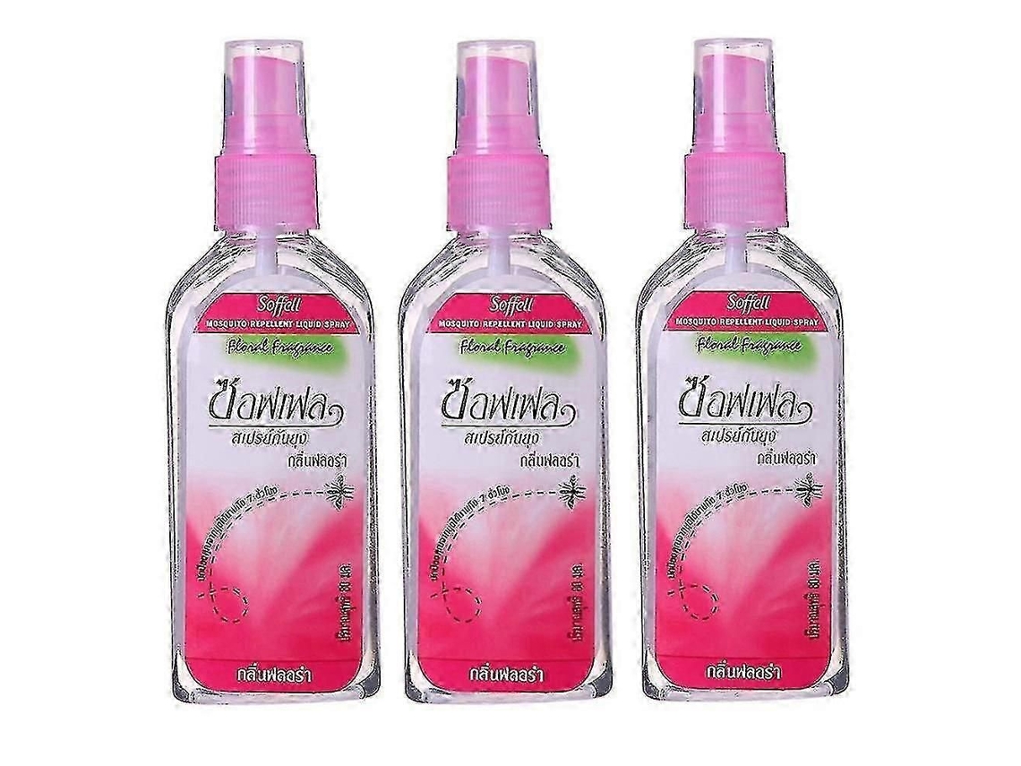 Spray Anti-Mosquito 3 Peças 80ml Tailândia Planta Anti-Mosquito Picada Inchaço Coceira Repelente Sp Ray Líquido Para O Corpo