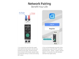 Disjuntor Inteligente Tuya WiFi 1p 63A com Medição, Controle Remoto, Proteções e Compatível com Alexa