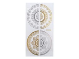 Sticker De Unhas Autoadesivo Flor De Denteado Dourado Decalque De Manicure Lc463