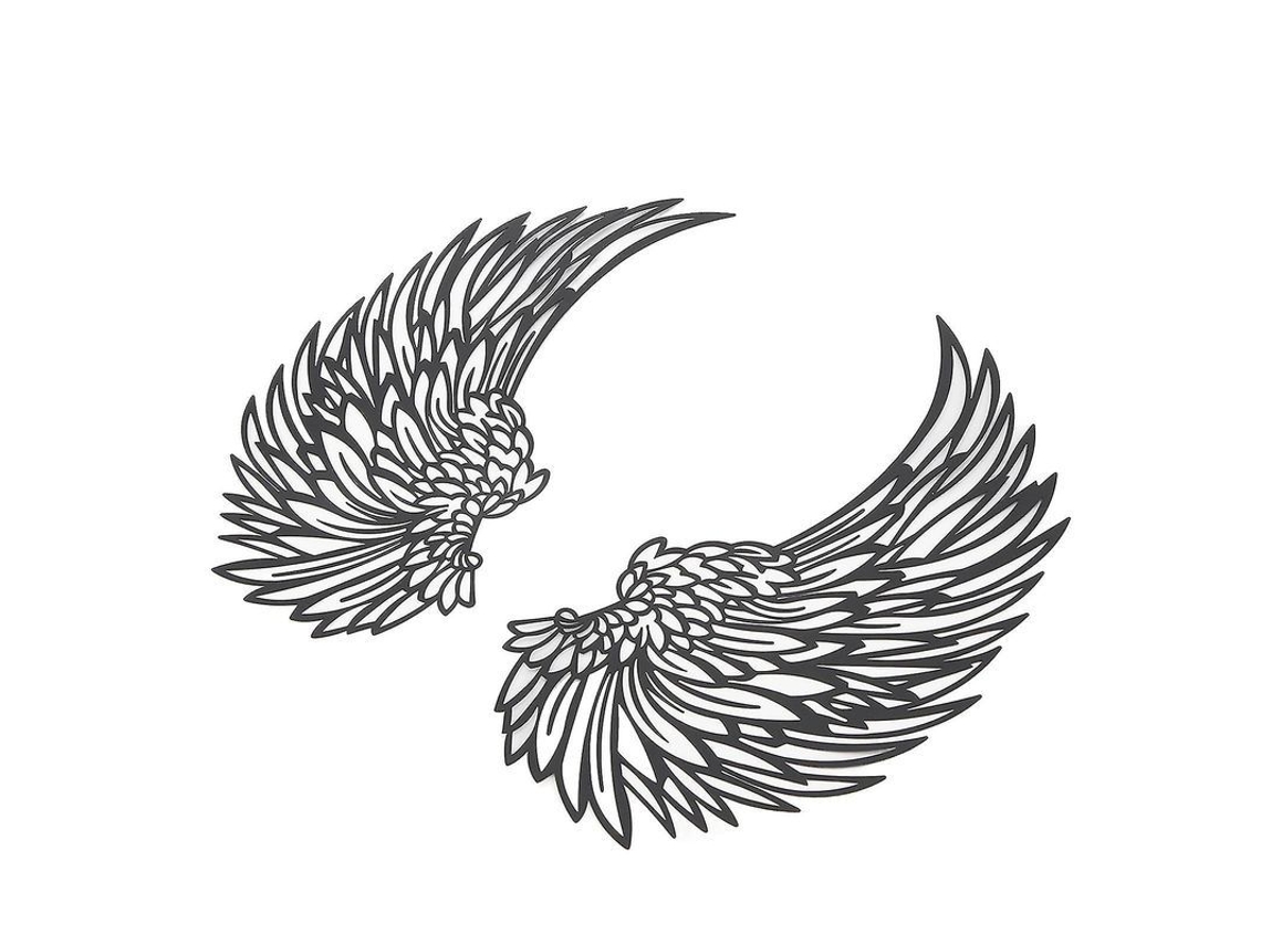 Arte De Parede De Metal Com Asas De Anjo E Luzes Led Para Decoração Interior E Exterior Casa Jardim Office