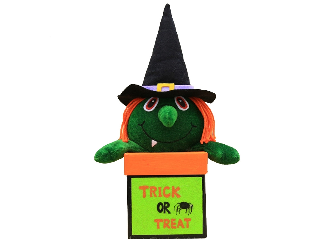 Caixa De Chocolate Tela Papel Cute Halloween Bruxa