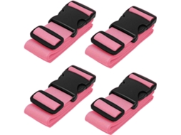 Cintas De Amarrar Malas, Pacote Com 4 Unidades, Rosa