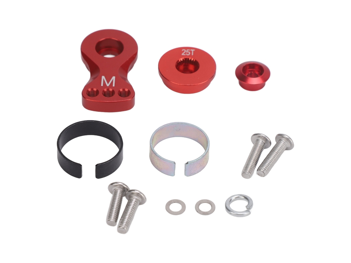 Mali bracinho de Servo 25t Ajustável de Liga de Alumínio para Carros Rc 1/10 Comprimento 29.5mm Vermelho