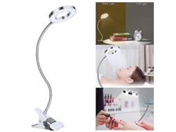 Lâmpada Led Econômica Com Luz Branca E Amarela Ajustável, Clip Firme Para Mesa/cama, Usb, Dissipação De Calor