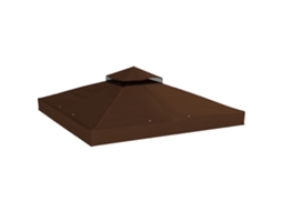 Cobertura de Jardim de Poliéster Cor Café com Dupla Camada, 3x3m, Proteção Upf30+ SINI TECH STORE