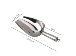 Colher pequena de metal para picolé Rebe em aço inoxidável, ideal para cozinha, bar, festas e casamentos - 23 cm (9 polegadas)