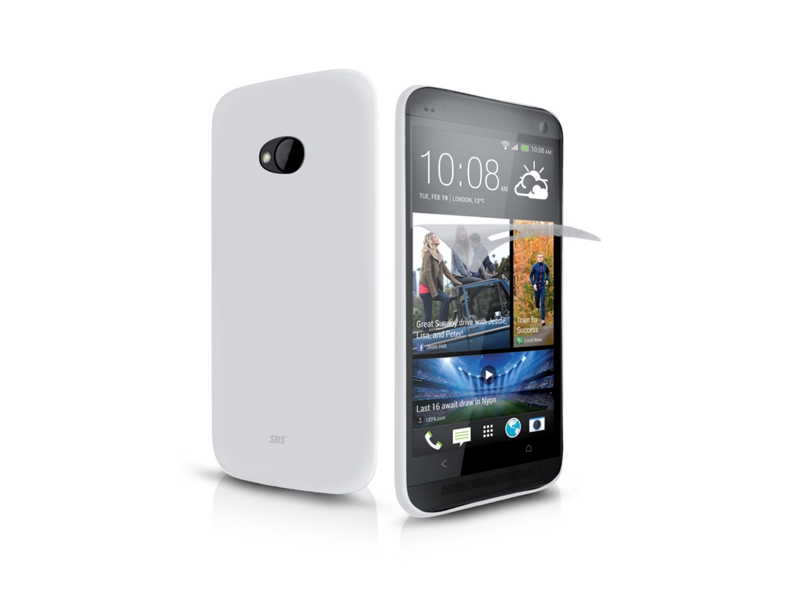 Capa TPU SBS HTC One Branco + Película De Ecrã