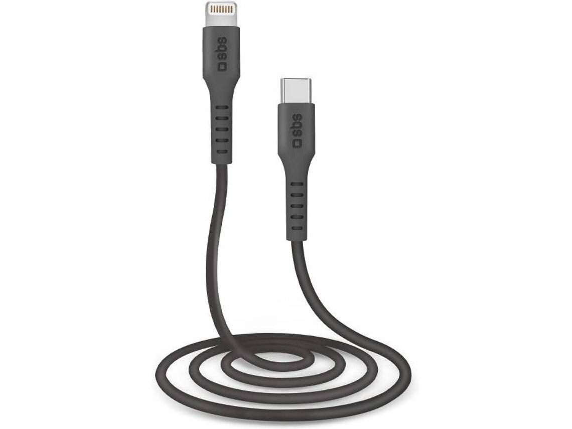 Cabo SBS TECABLELIGTC1K (Lightning - USB-C - 1 m - Preto)