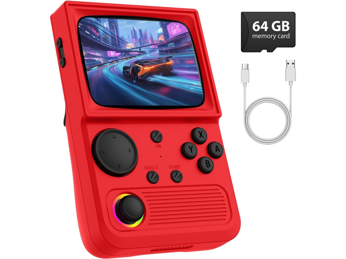 Console de Jogos Portátil Retrô R36max, com Tela Ips Hd 4 Polegadas, Consoles Videogame Co M Bateria 4000mah e Mai VONKELIOS