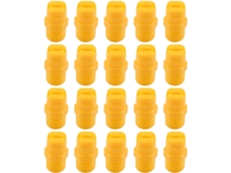Pacote Com 20 Bicos Planos De Plástico, Rosca Macho Bspt 1/4", Ângulo