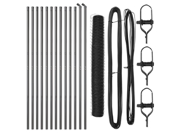 Conjunto 1 Cerca Para Jardim Vidaxl Cinzento Aço (25 X 1 M)