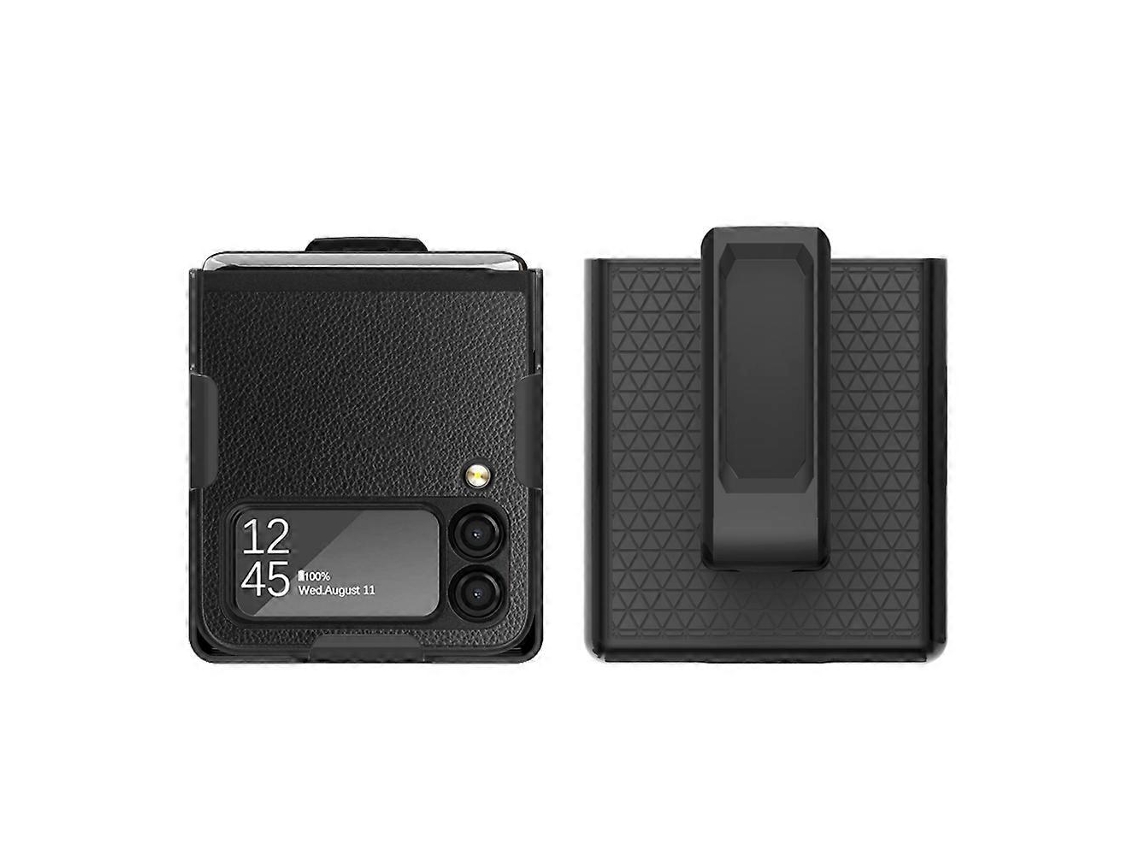 Capa De Celular À Prova De Choque Com Textura De Lichia Para Samsung Galaxy Z Flip3 5g