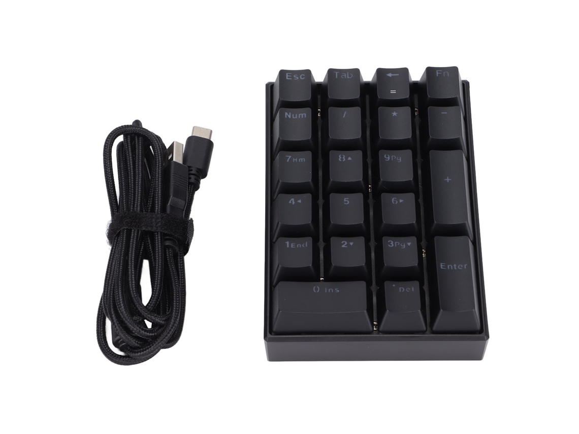 Aetheria teclado Mecânico com Fio 21 Teclas Retroiluminado Led Eixo Verde Durável Anti desbotamento