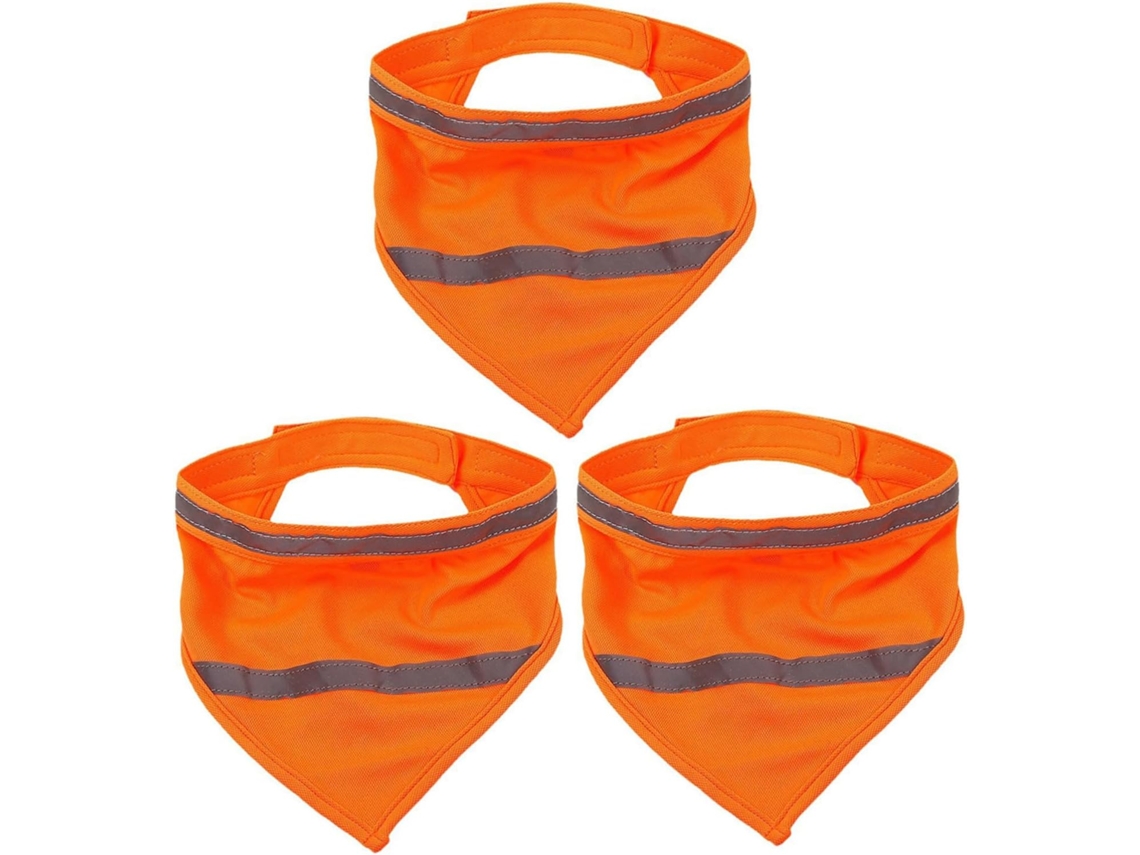 Bandana Triangular De Estimação Visibilidade Noturna, Pacote Com 3 Unidades